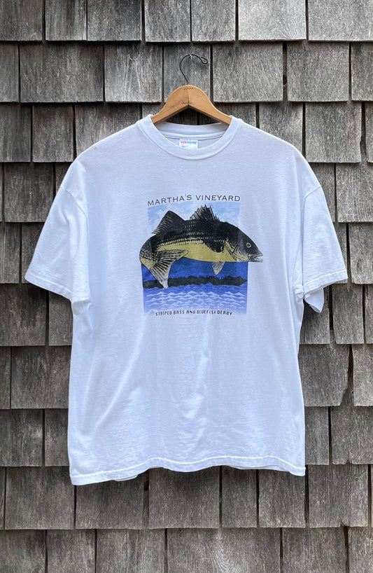 90s Martha’s Vineyard Striped Bass & Bluefish Fishing Derby (L/XL)