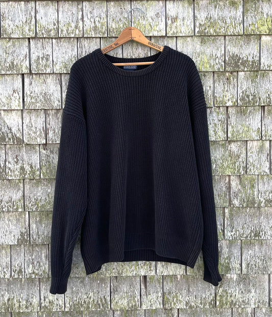 90s Lands’ End Shaker Stitch Cotton Crewneck Sweater (XL)