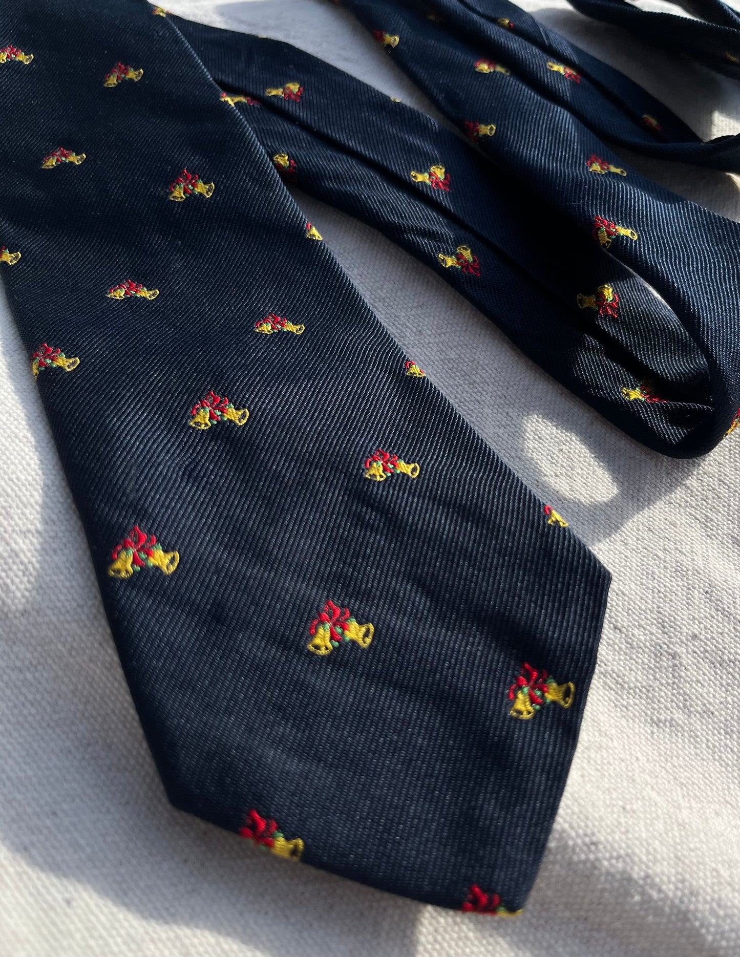 80s Brooks Brothers Christmas Bells Emblematic Neck Tie