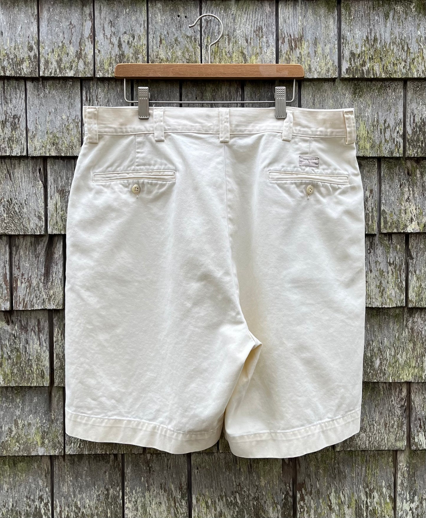 90s Polo Ralph Lauren ‘Philip’ Flat Front Cotton Twill Shorts (34,8”)