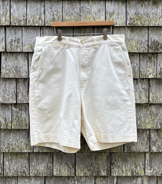 90s Polo Ralph Lauren ‘Philip’ Flat Front Cotton Twill Shorts (34,8”)