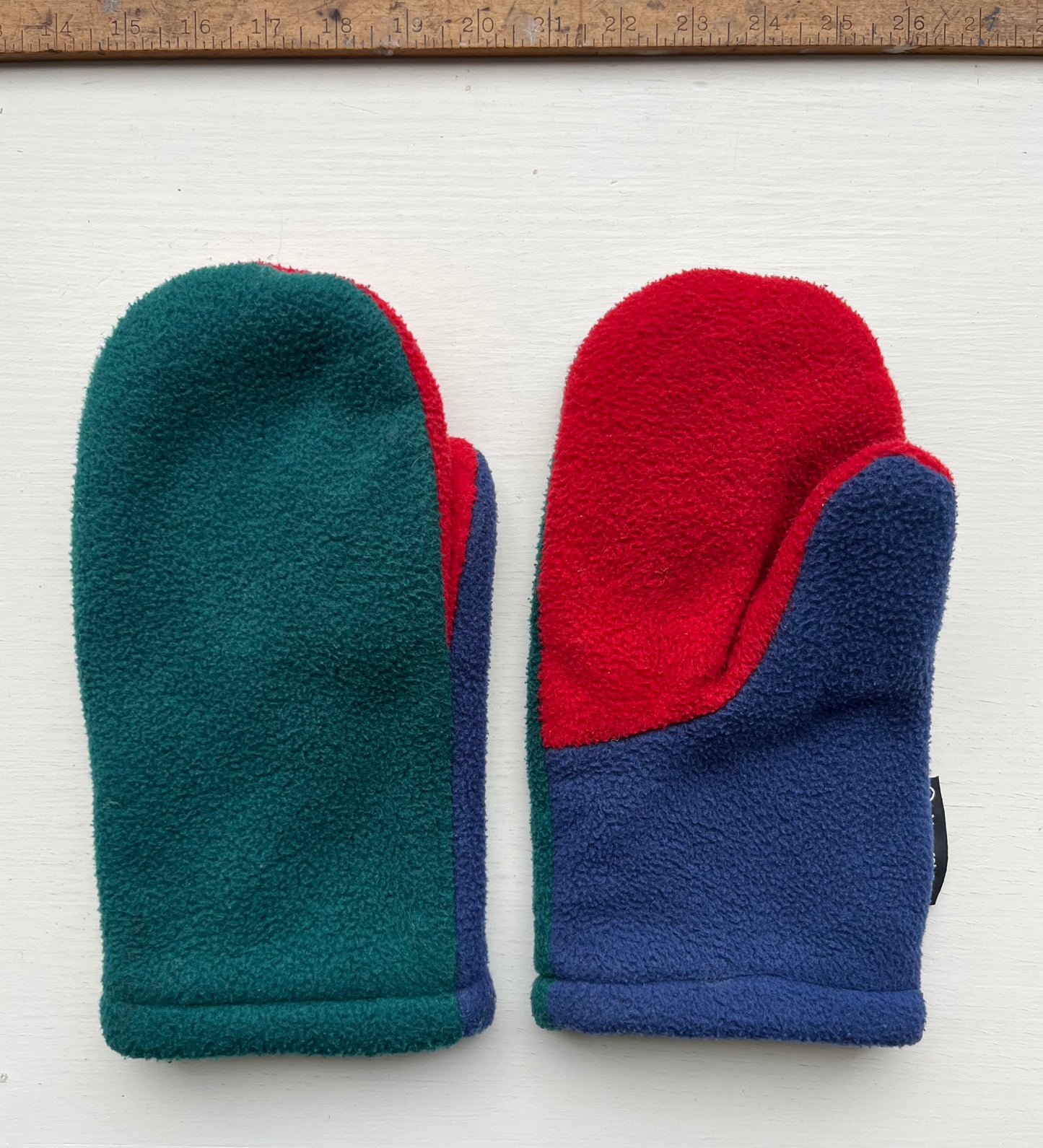 90s Minnesota Mitts Colorblock Polarfleece Mittens (Large)