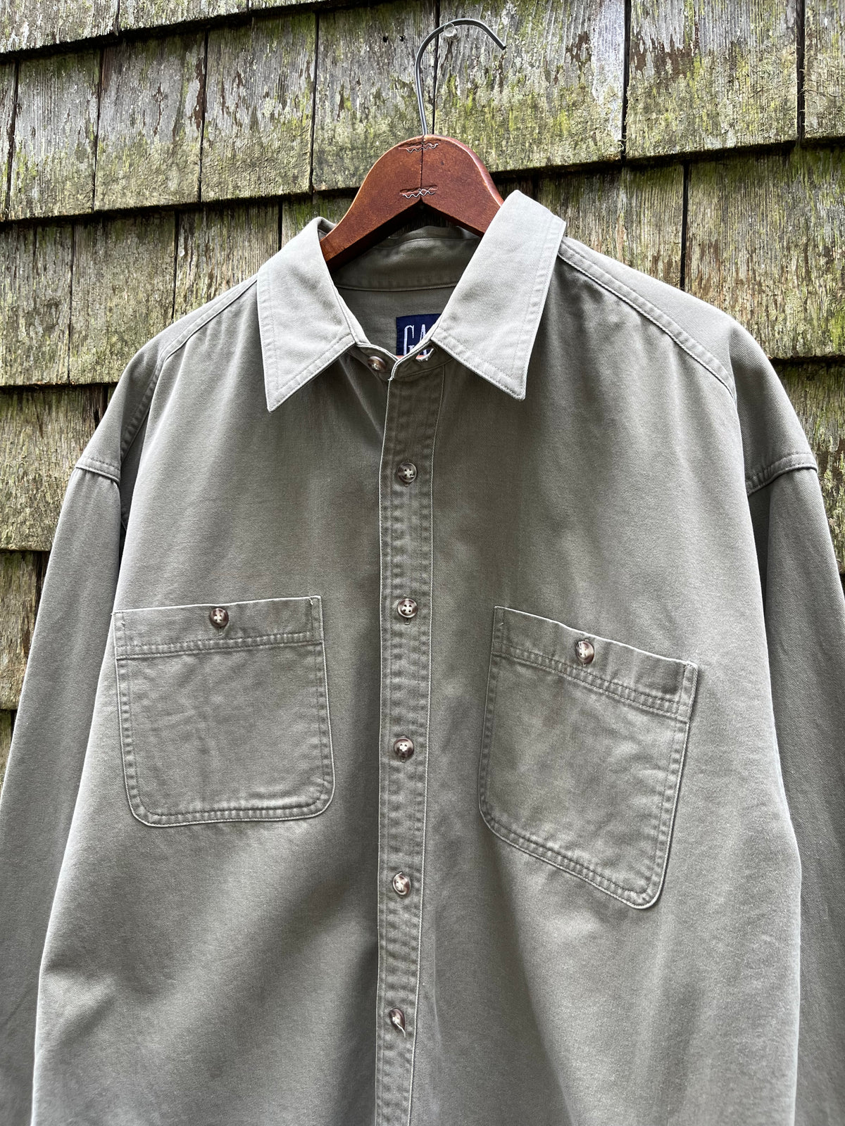 90s GAP Heavyweight Cotton Twill Button Up Shirt (XL)