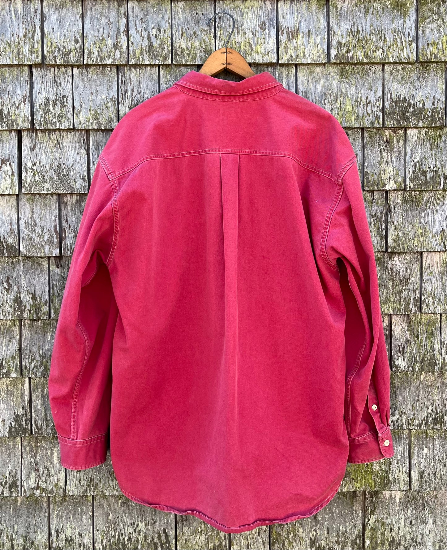 90s J.Crew Cotton Canvas Button Front Shirt (XL)