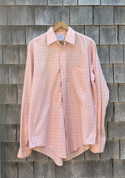 90s The Andover Shop Check Pattern Button Front Shirt (15.5-5)