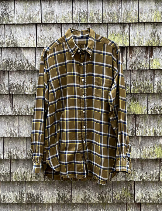 60s Sero Lightweight Brushed Cotton Button Down Shirt (L/XL)