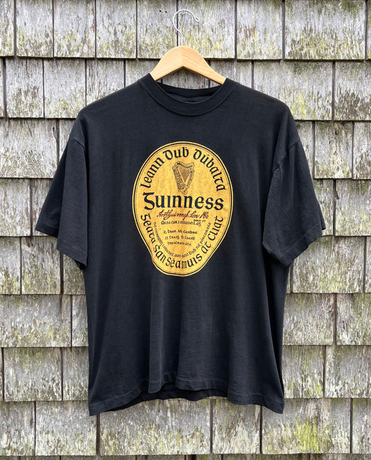 80s Guinness Brewing Gaelic Language T-Shirt (L)