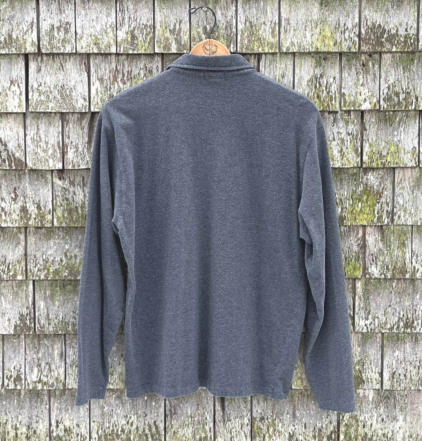 90s J.Crew Cotton Long Sleeve Pocket Polo Shirt (L)