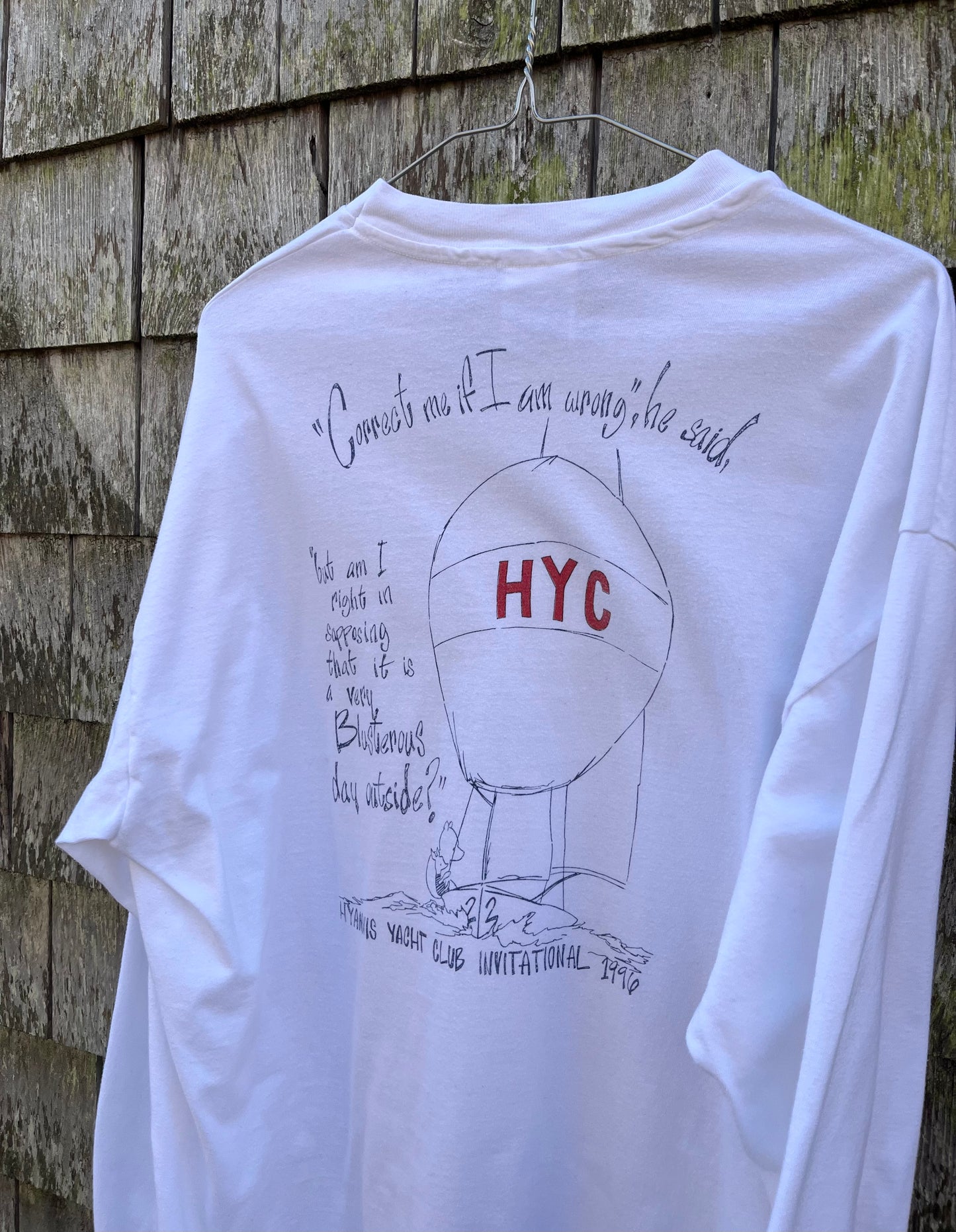 90s Hyannis Yacht Club Invitational Race Winnie The Pooh Long Sleeve T-Shirt (L/XL)