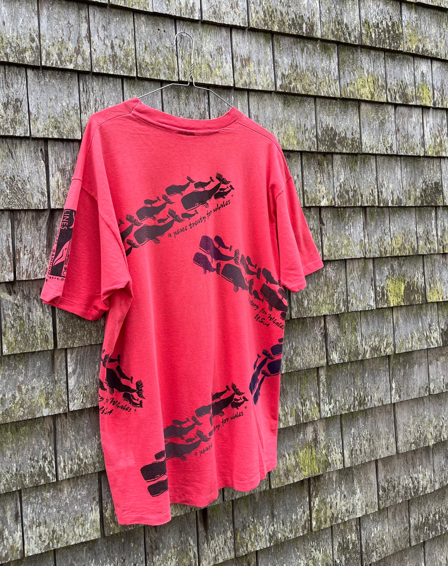 90s 'Peace for Whales' Michael Gannon Survival Lines T-Shirt (L)