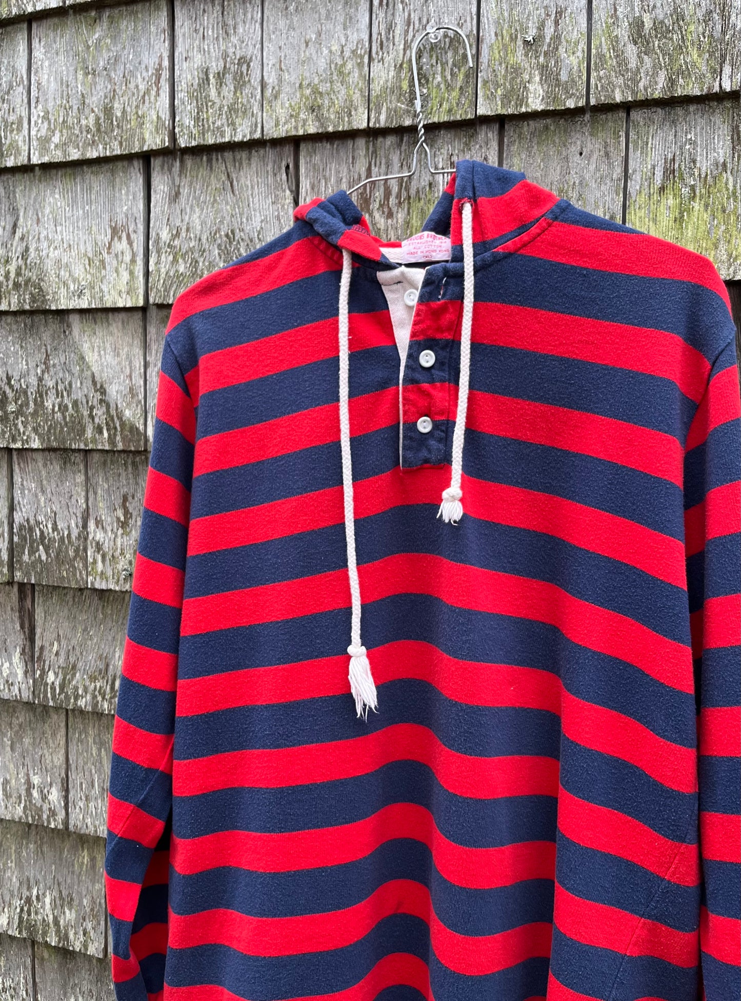 80s Brooks Brothers Hooded Rugby Shirt (L)