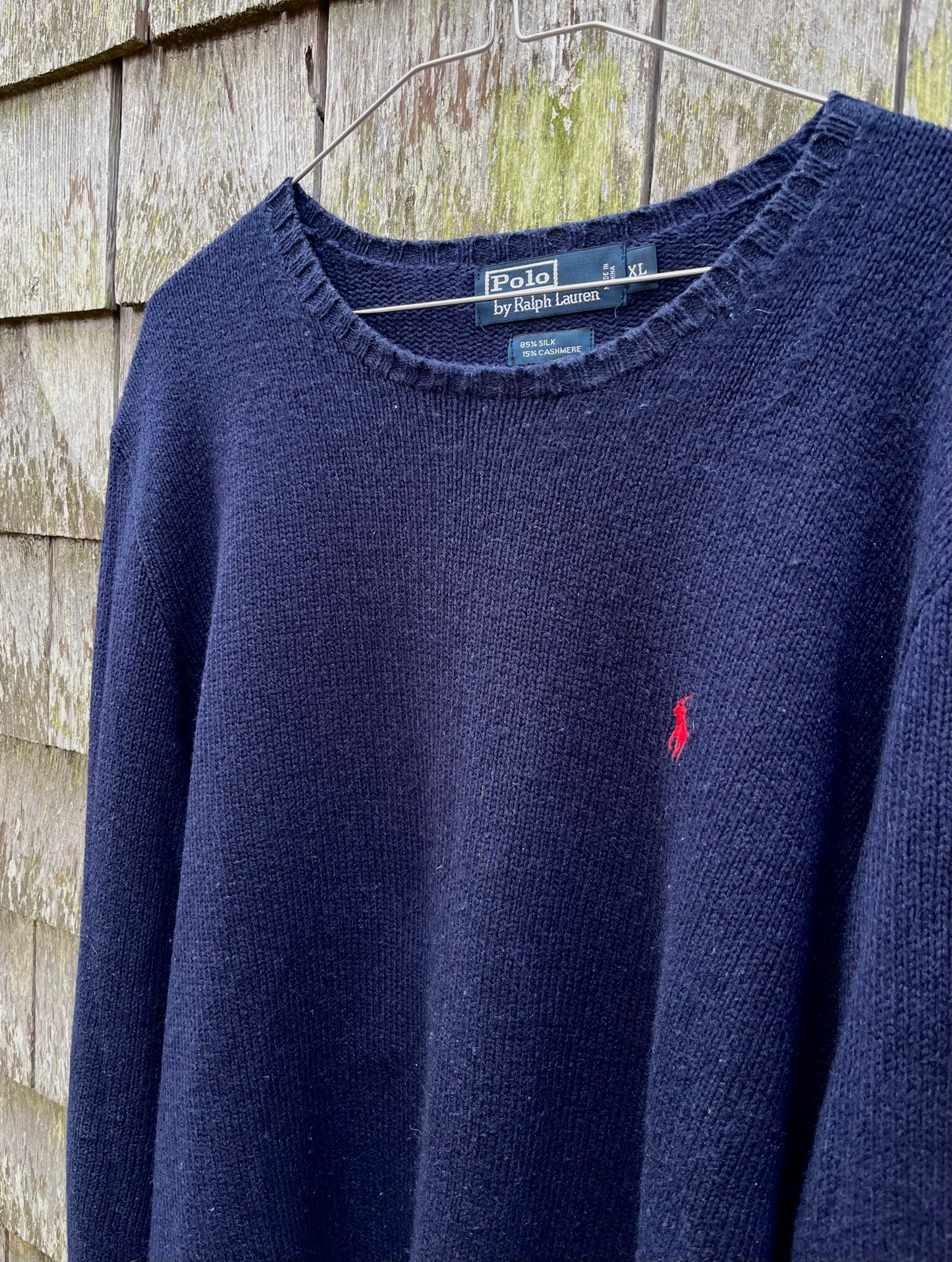90s Polo Ralph Lauren Silk & Cashmere Knit Sweater (XL)