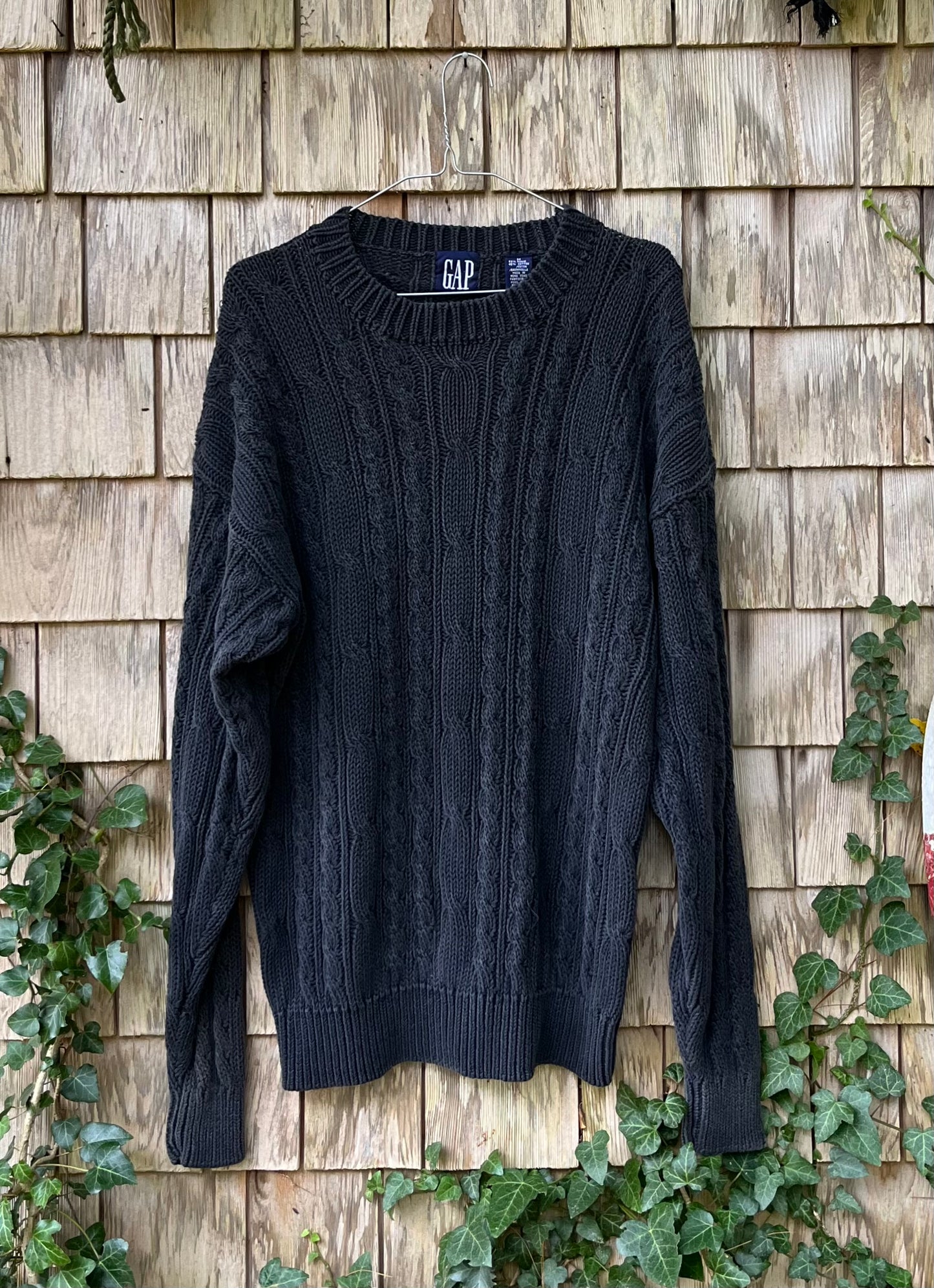 90s GAP Cable Knit Cotton Blend Sweater (M)