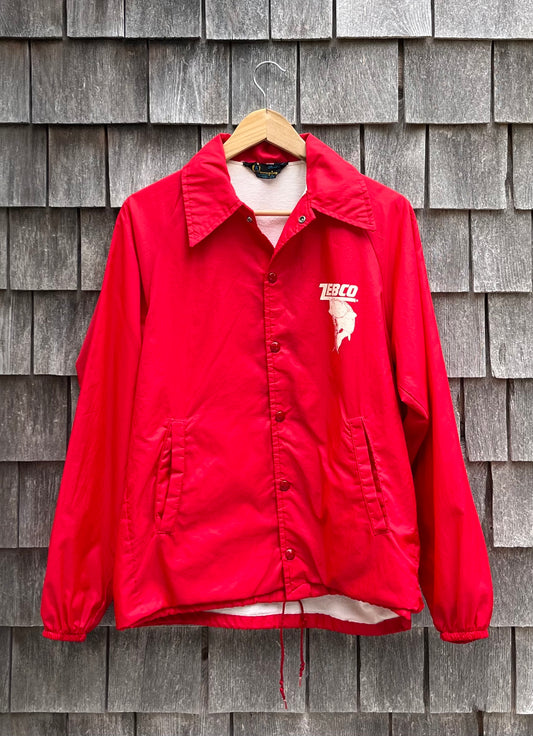 70s Champion Zebco Fishing Nylon Coaches Jacket (L)