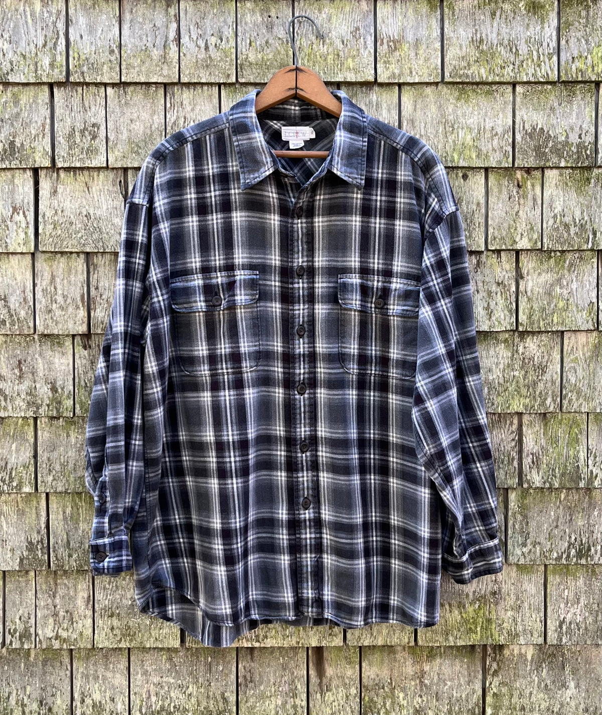 90s J.Crew Brushed Cotton Flannel Shirt (XL)