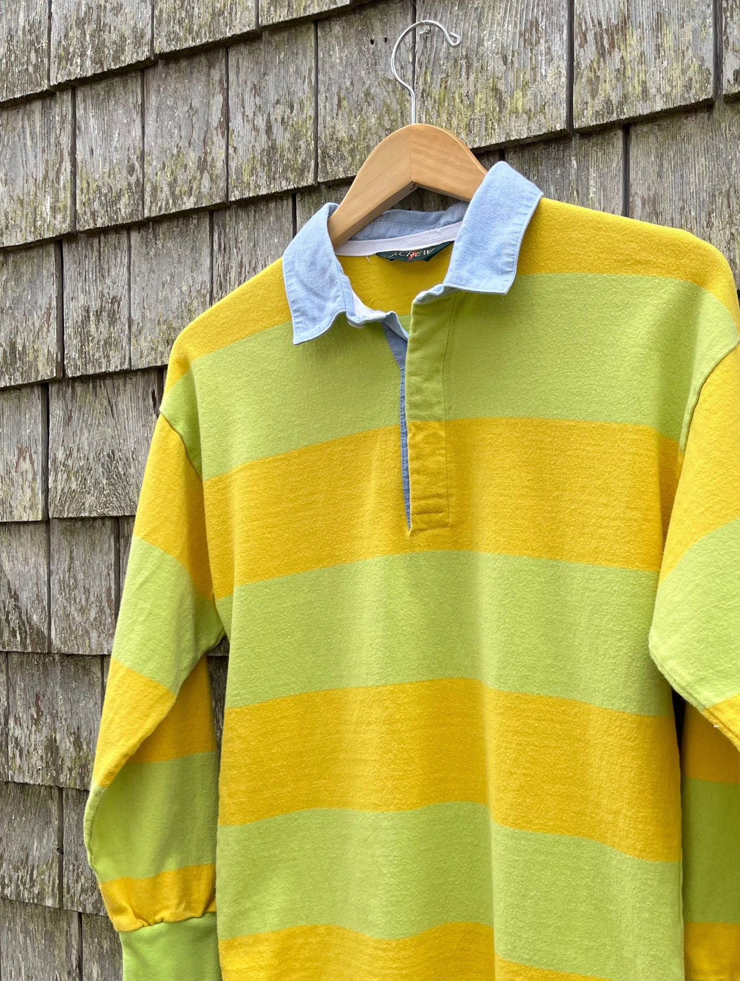 90s J.Crew Striped Cotton Rugby Shirt (S)