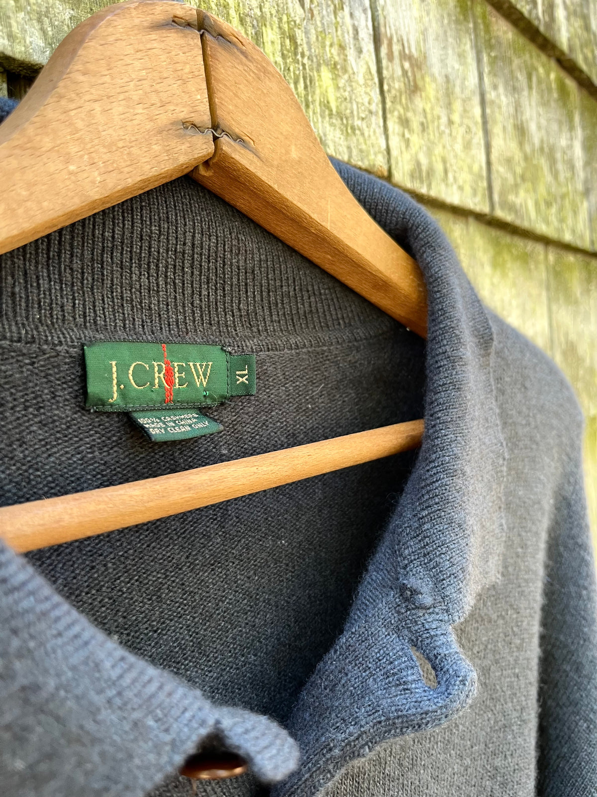 90s J.Crew Cashmere Knit Polo Collar Sweater (L/XL)