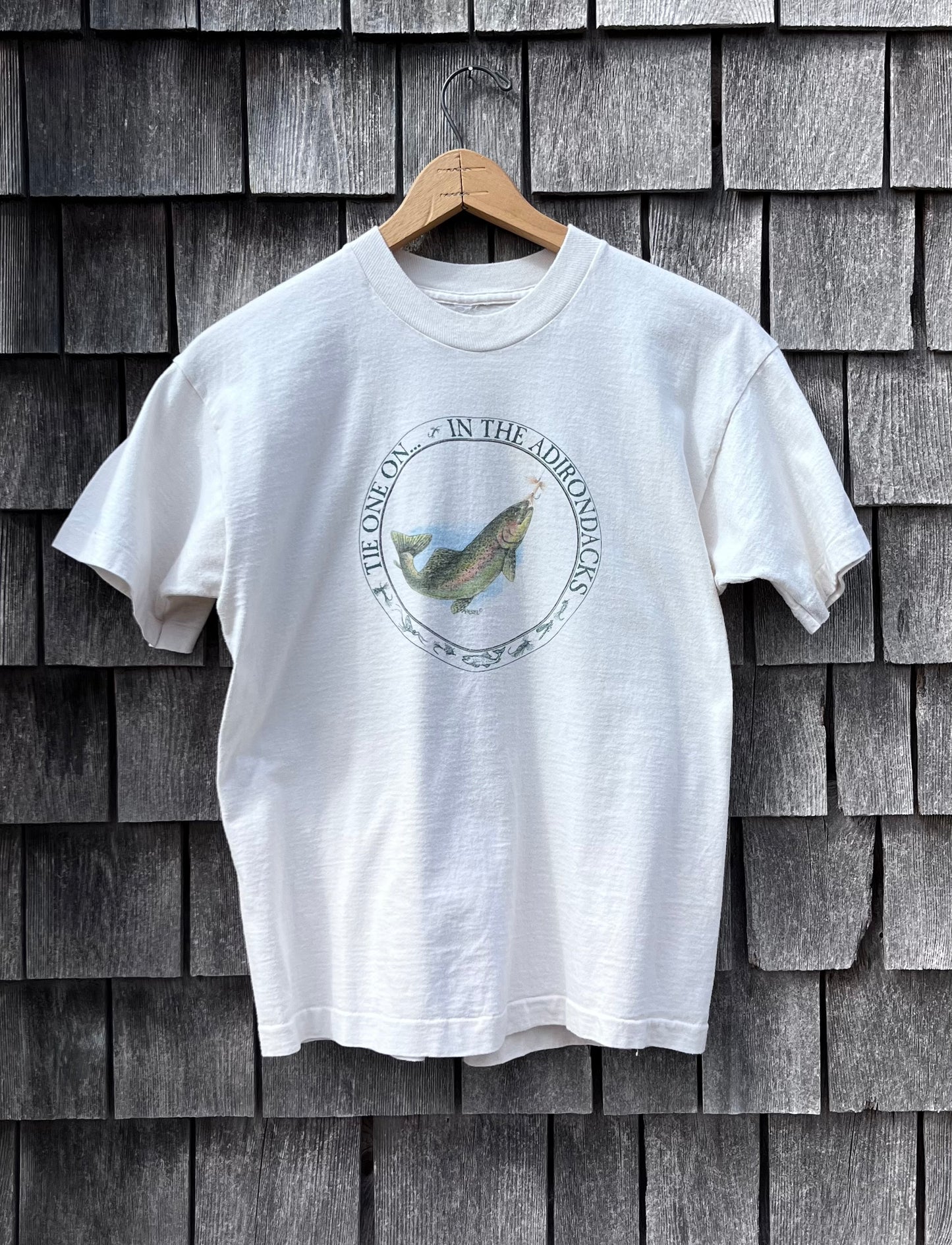 90s Adirondacks Fly Fishing 'Tie One On' T-Shirt