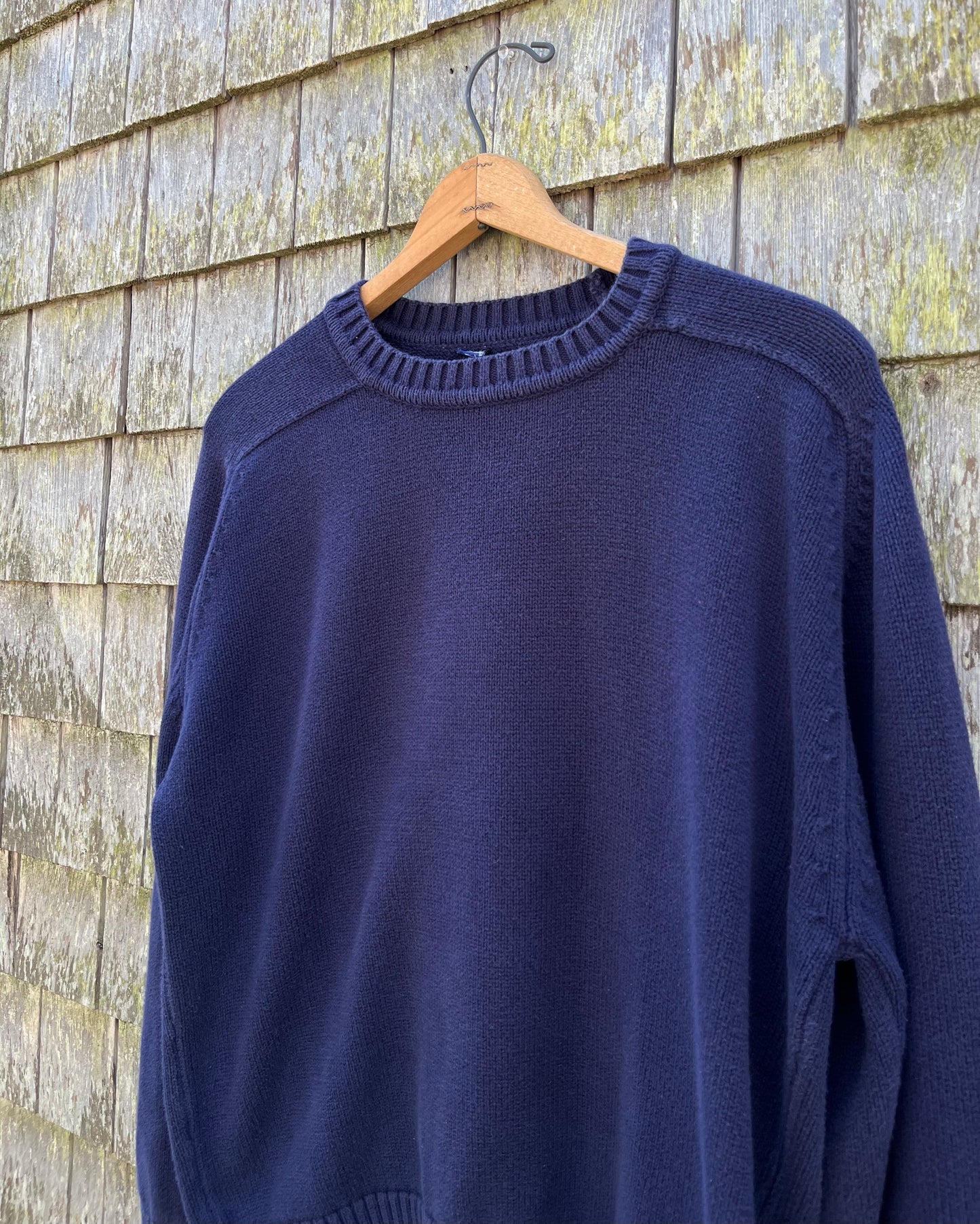 90s Lands’ End ‘Drifter’ Crewneck Cotton Knit Sweater (L/XL)