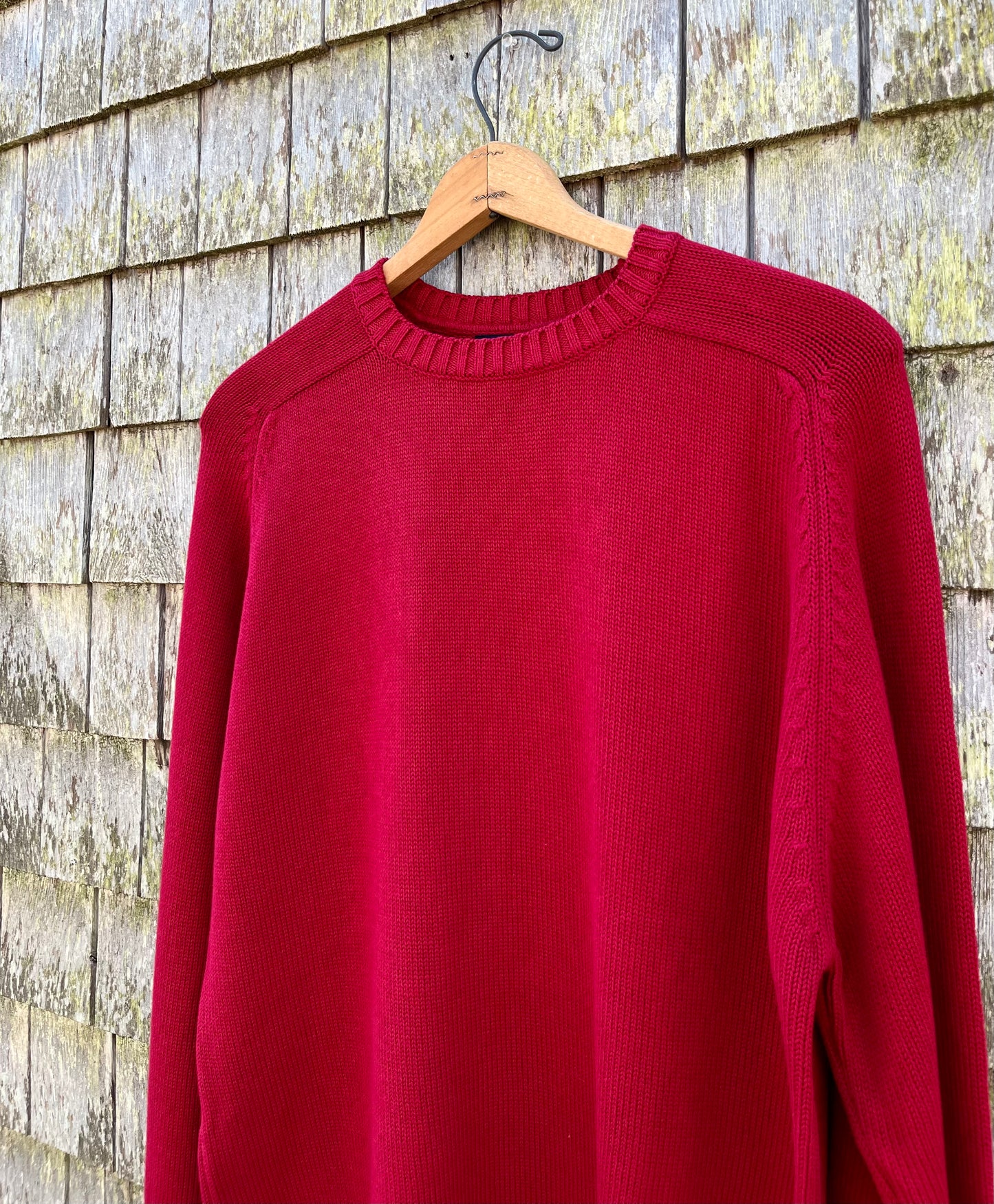 90s Lands’ End ‘Drifter’ Crewneck Cotton Knit Sweater (L/XL)