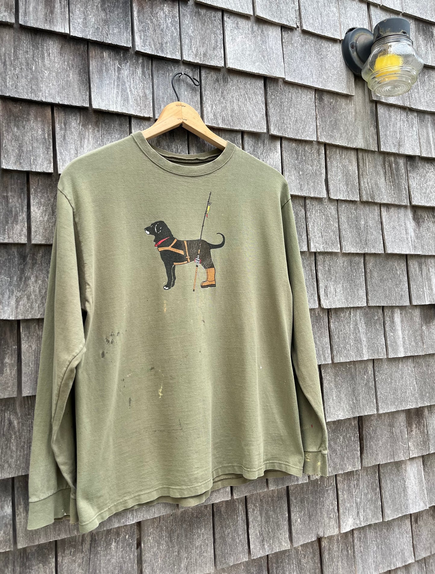 00s Black Dog Martha’s Vineyard Surfcast Dog Long Sleeve T-Shirt L