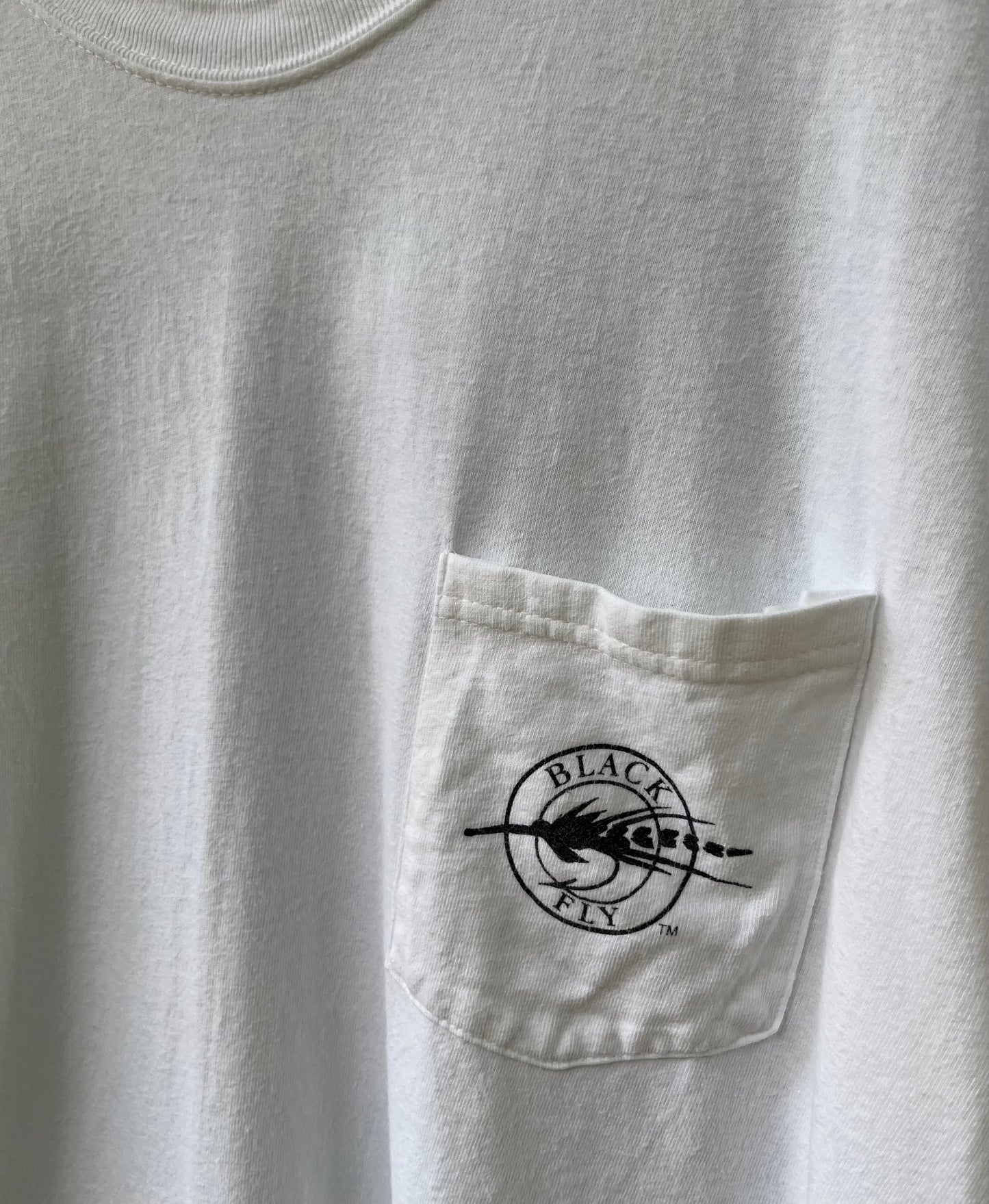 90s Black Fly Southernmost Light Tackle Anglers Masters Tournament Key West FL Pocket T-Shirt (XL)