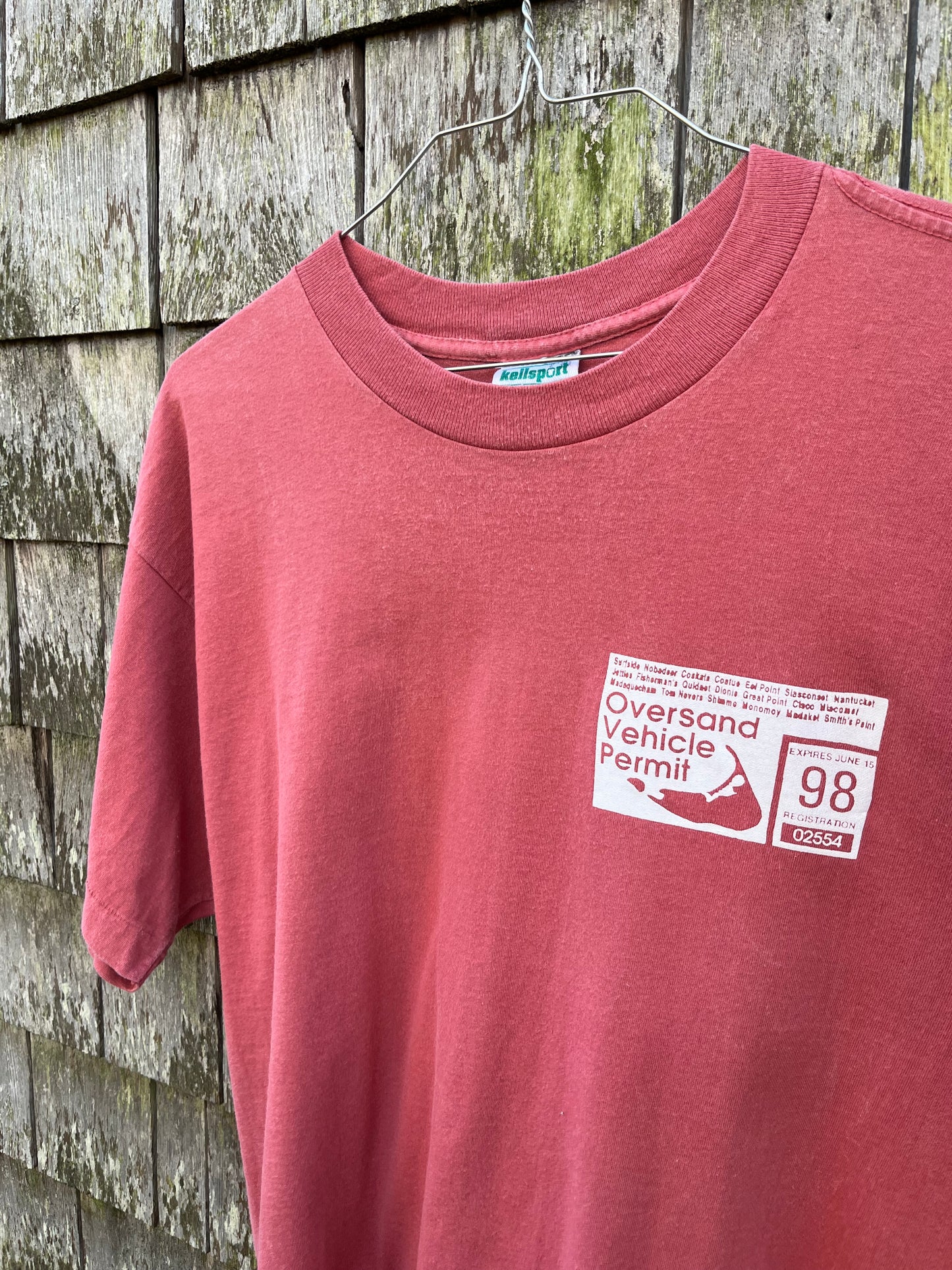 90s Nantucket Over Sand Vehicle Permit T-Shirt (L)