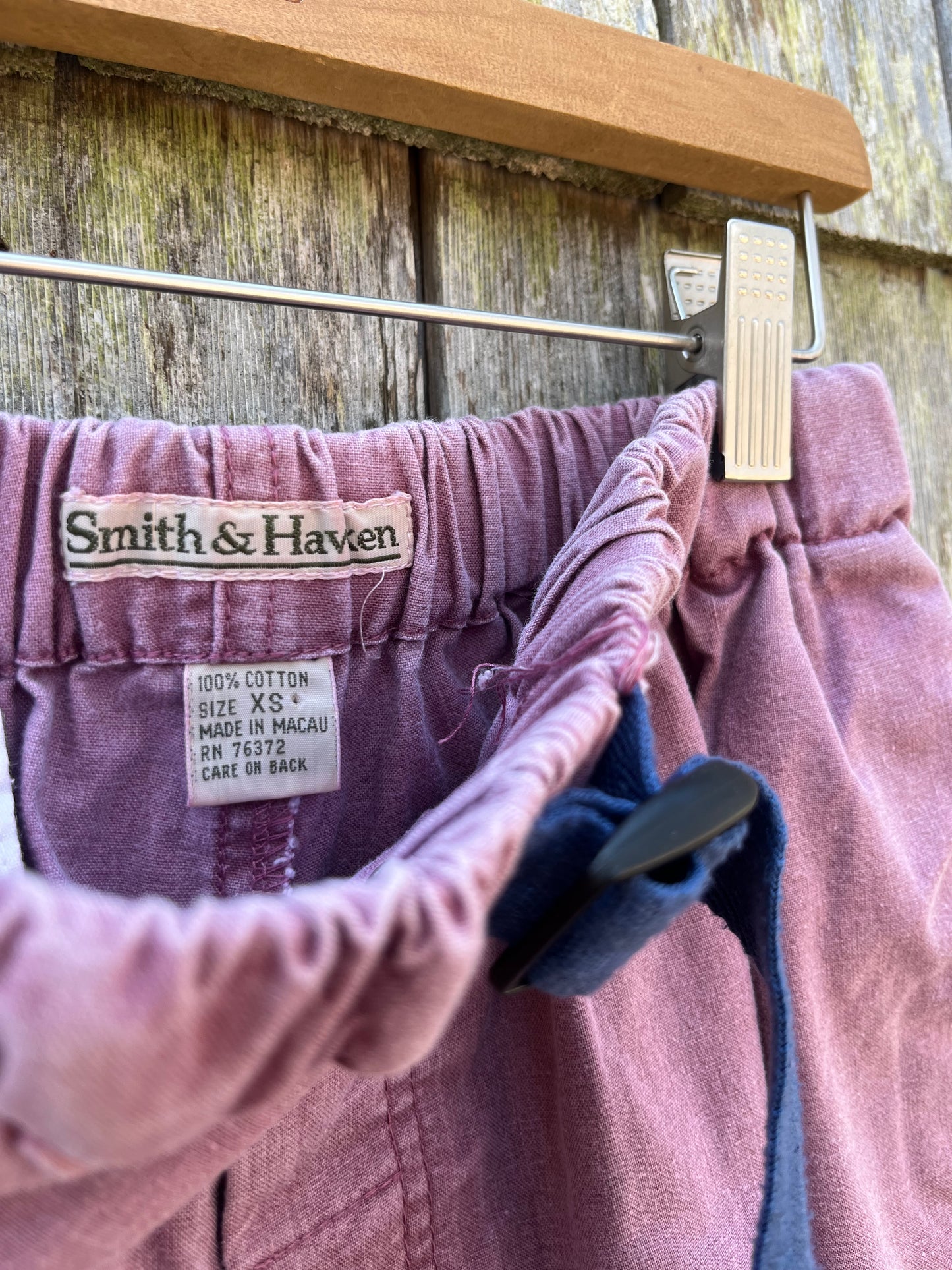 90s Smith & Hawken Pigment Dyed Cotton Strap Shorts (30"/7")