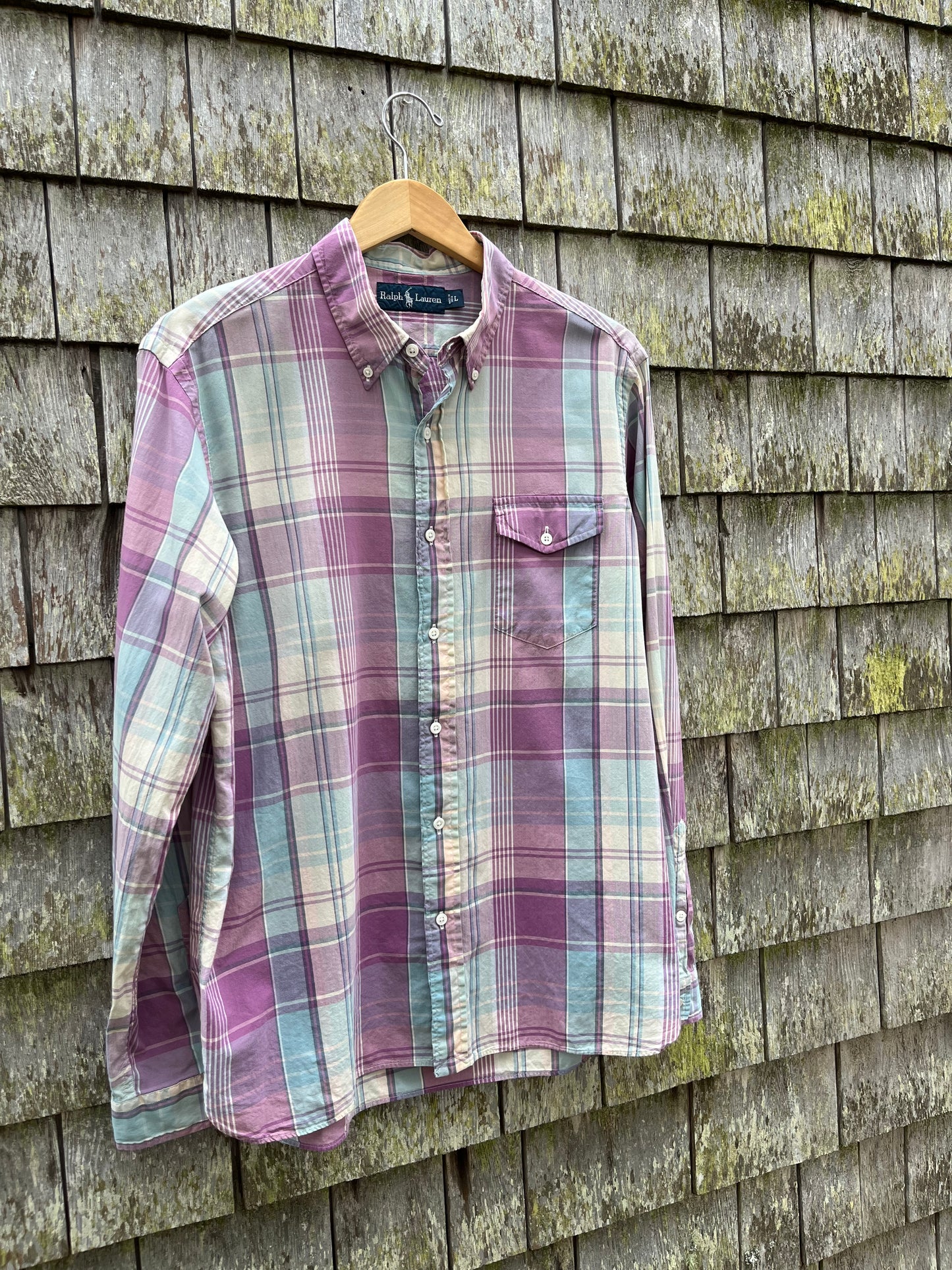 00s Polo Ralph Lauren Cotton Madras Button Down Shirt (L)