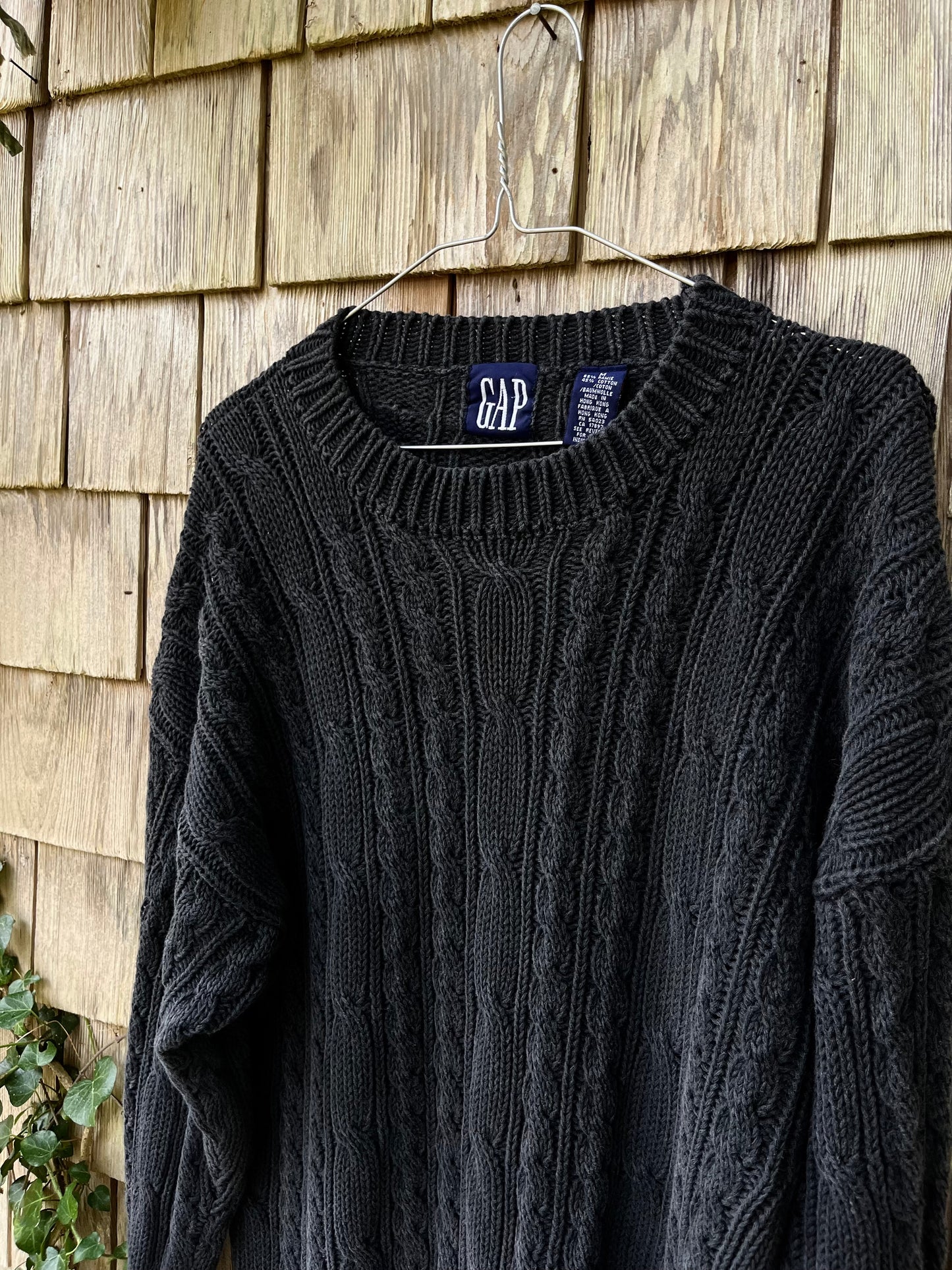 90s GAP Cable Knit Cotton Blend Sweater (M)