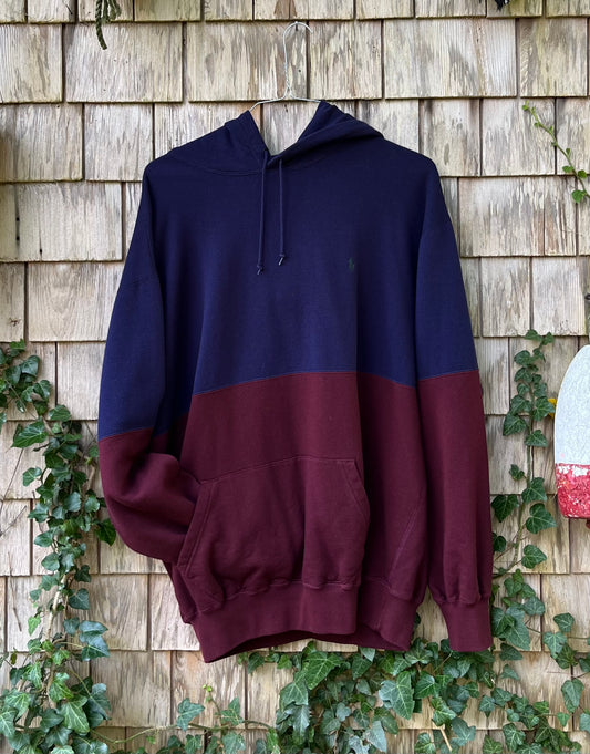 90s Polo Ralph Lauren Hooded Sweatshirt (XL/XXL)