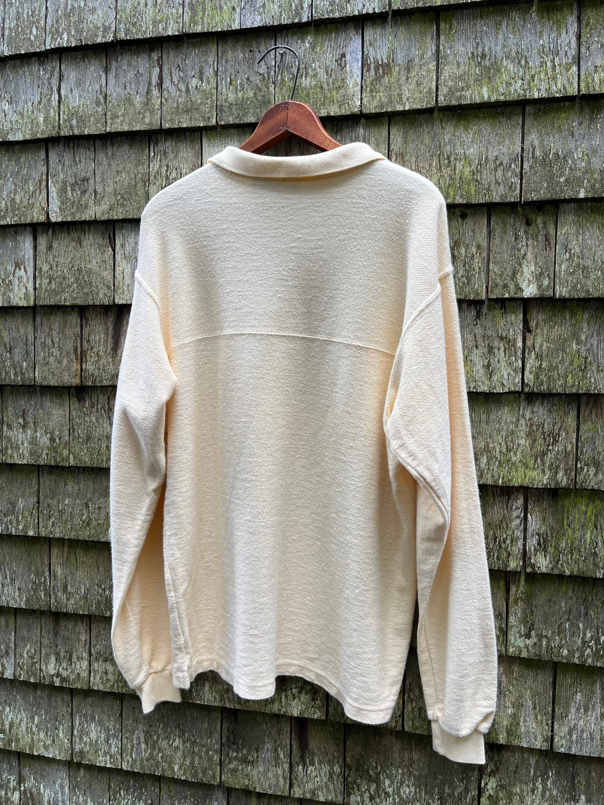 90s Patagonia Snap Collar Cotton Pique Pullover Shirt (L)