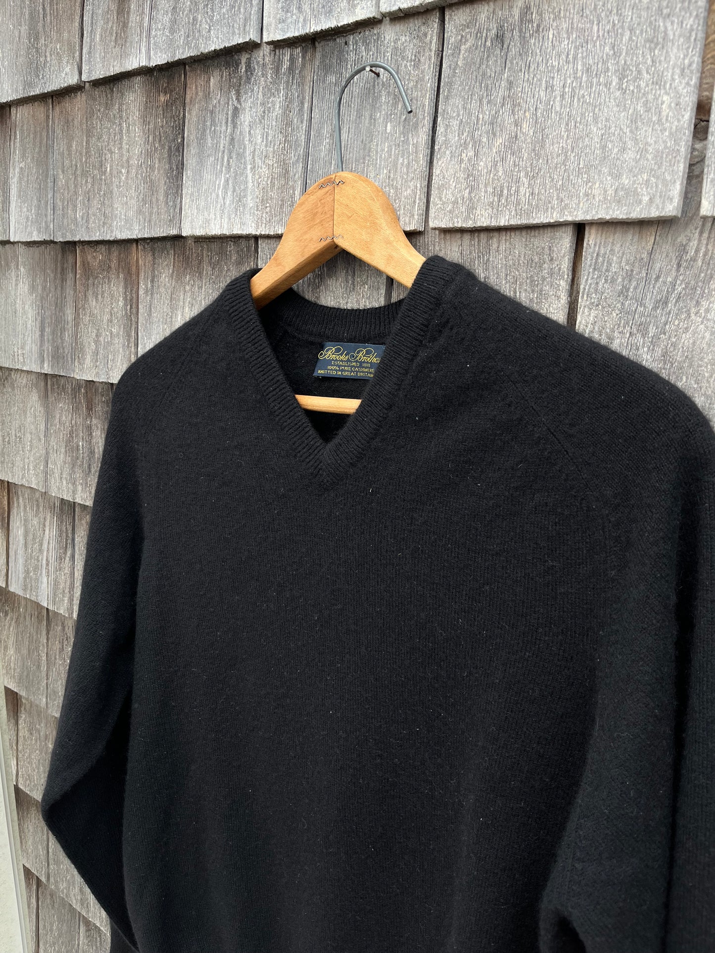 80s Brooks Brothers Cashmere V-Neck Sweater (L)