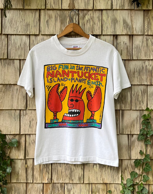 90s Nantucket Summer Big Hed Lobster T-Shirt (S)