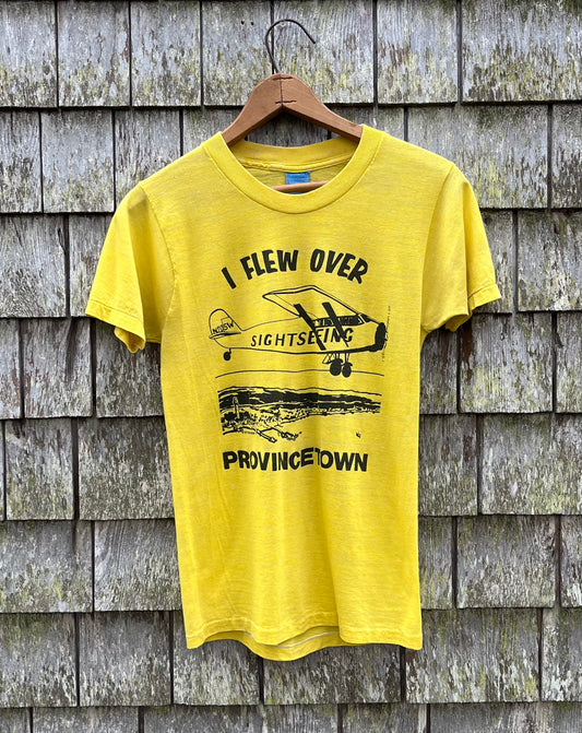 80s ‘I Flew Over Provincetown’ Sightseeing Biplane T-Shirt (XS)