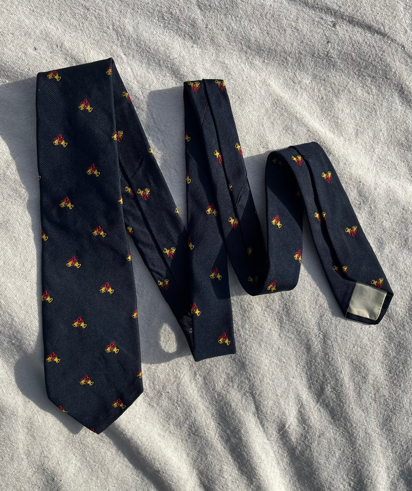 80s Brooks Brothers Christmas Bells Emblematic Neck Tie