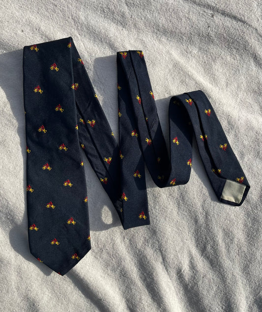 80s Brooks Brothers Christmas Bells Emblematic Neck Tie