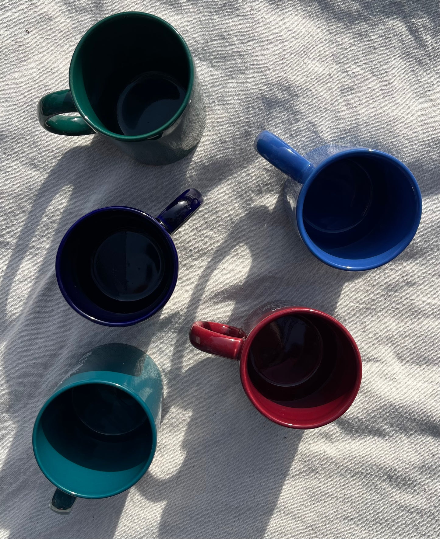 90s Falmouth Road Race Ceramic Coffee Mugs (5x)