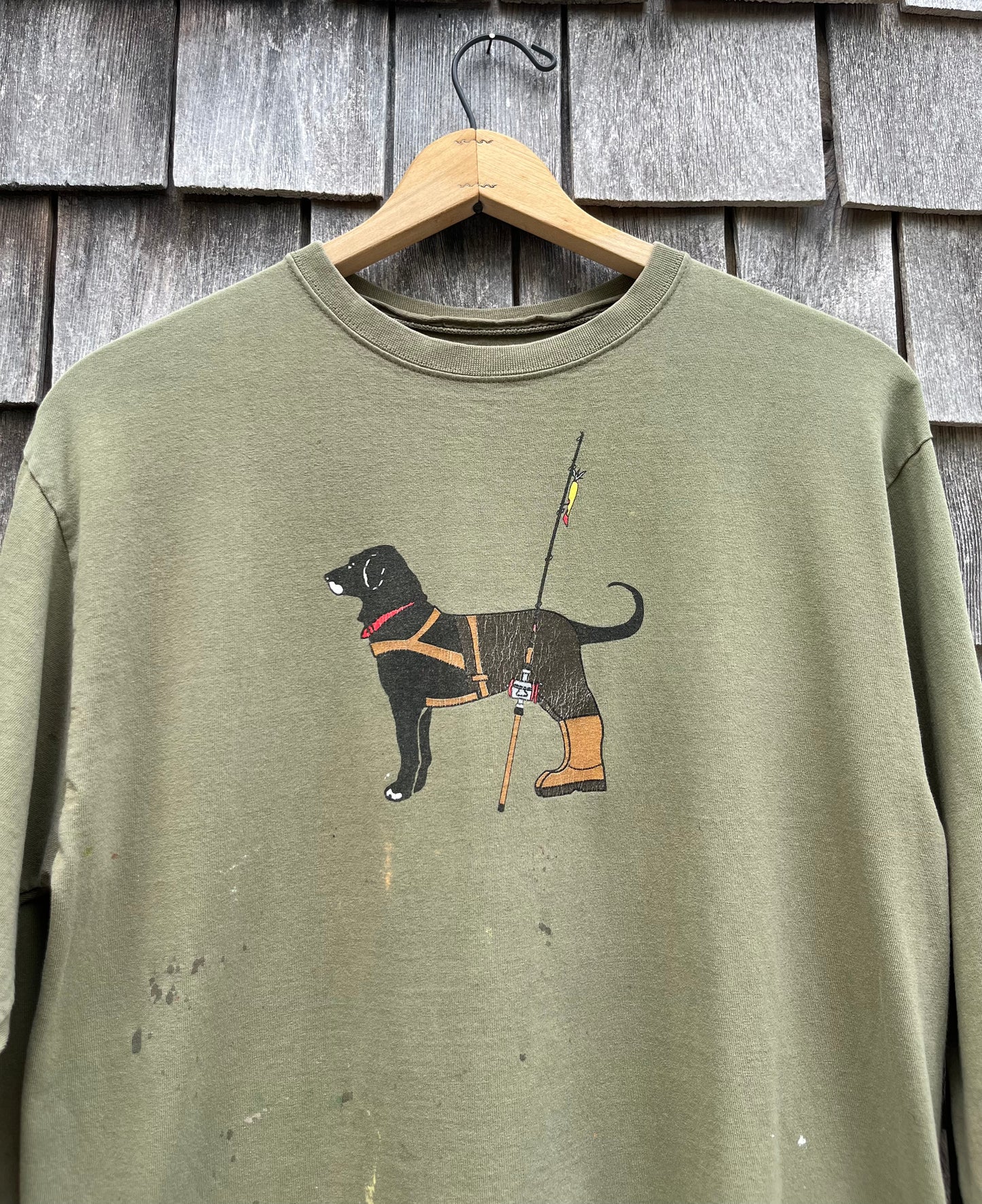 00s Black Dog Martha’s Vineyard Surfcast Dog Long Sleeve T-Shirt L