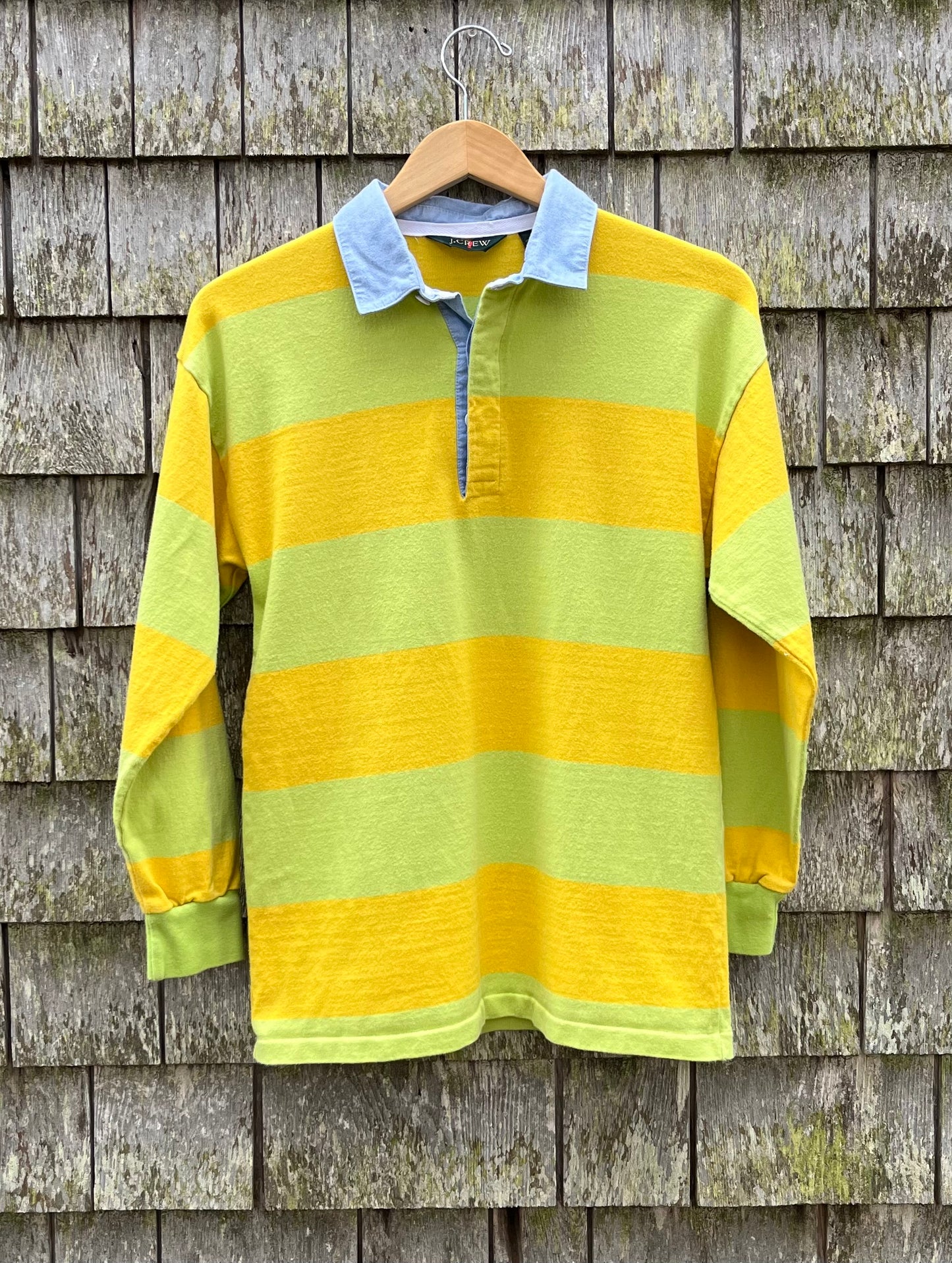90s J.Crew Striped Cotton Rugby Shirt (S)