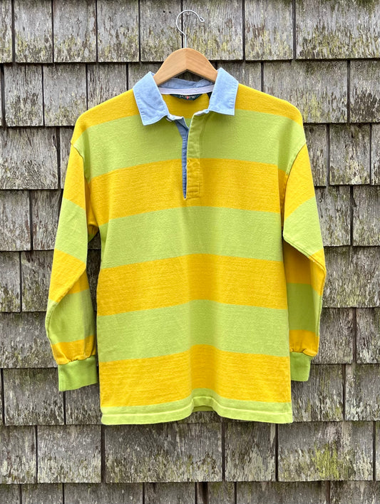 90s J.Crew Striped Cotton Rugby Shirt (S)