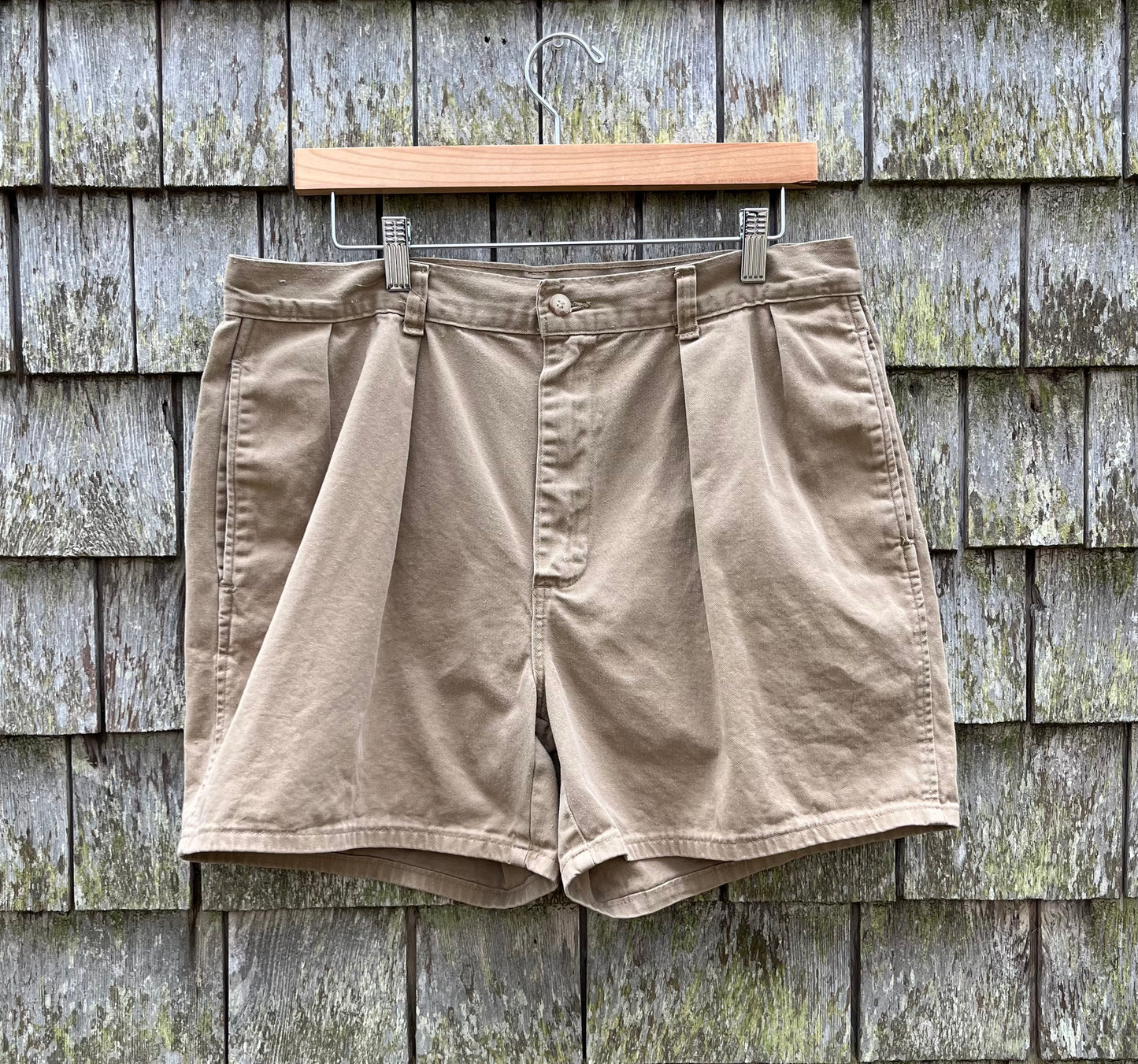 90s Polo Ralph Lauren Pleated Front Cotton Twill Shorts (34,5”)
