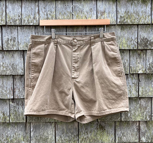 90s Polo Ralph Lauren Pleated Front Cotton Twill Shorts (34,5”)