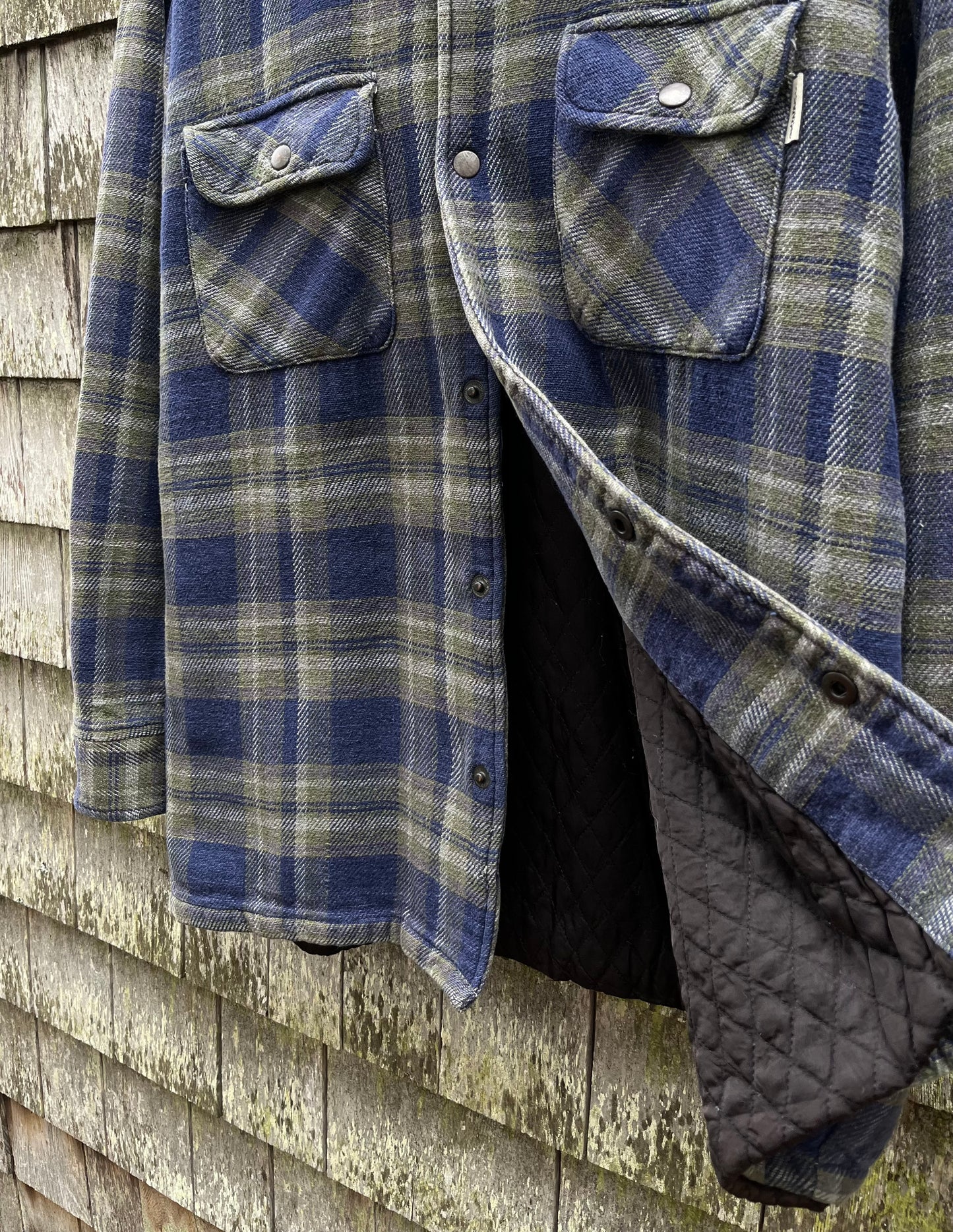90s Stussy Insulated Flannel Shirt (XL)