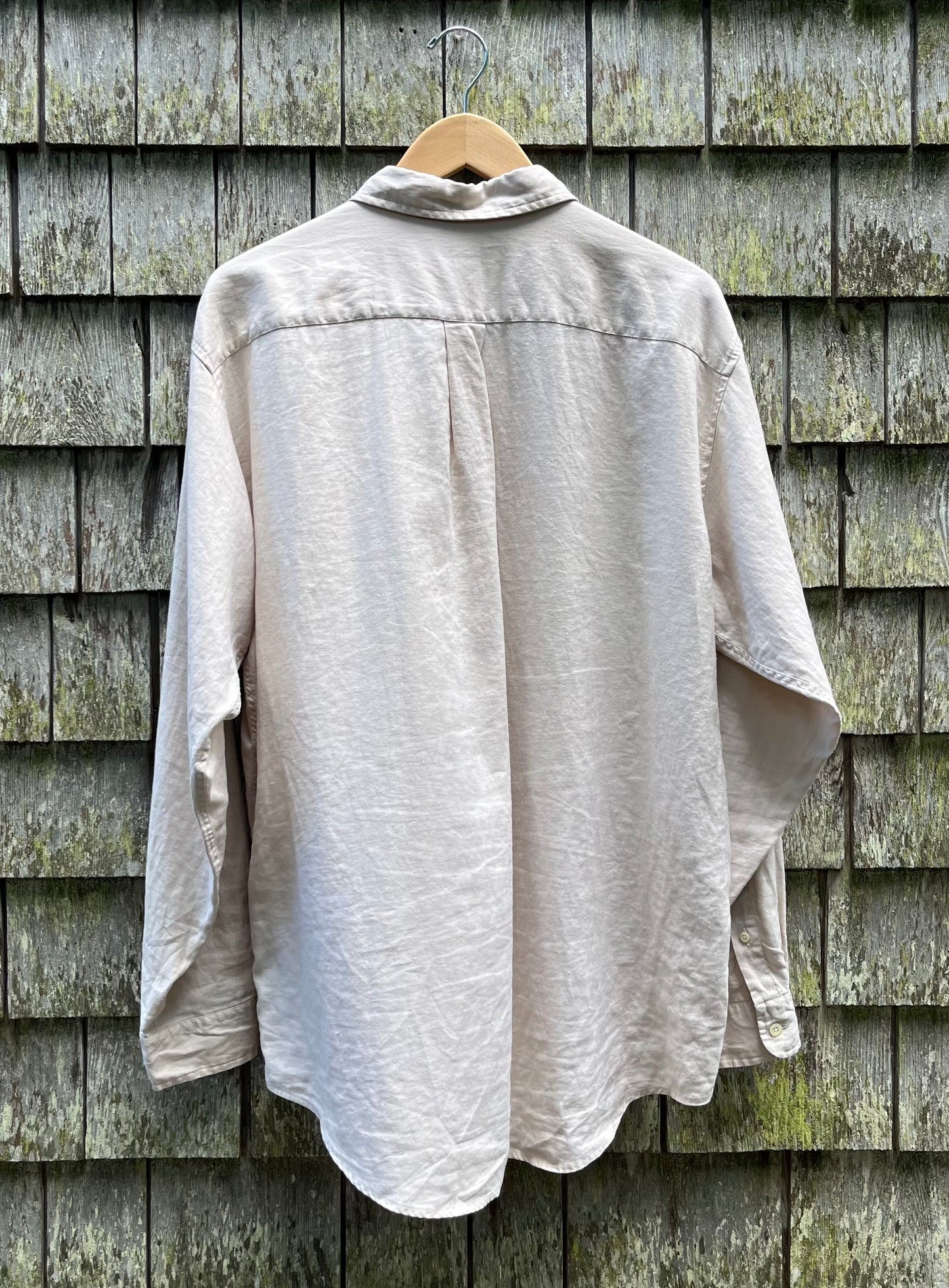 90s J.Crew Linen Button Down Shirt (XL)