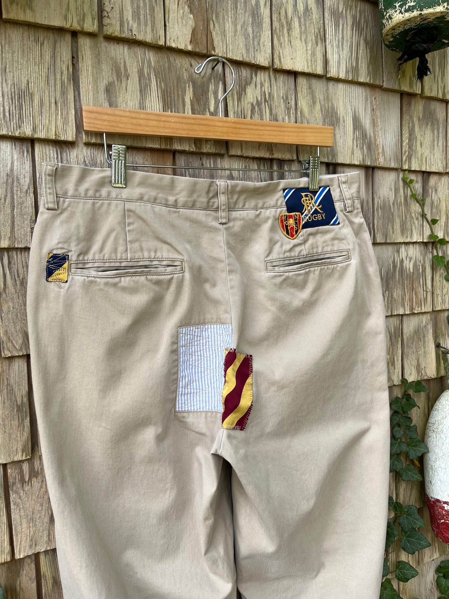 00s Ralph Lauren Rugby Silk Repp Patch Cotton Chino Pants (34/31)
