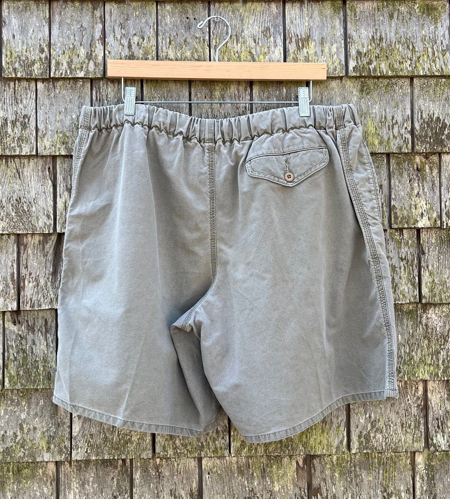 90s Smith & Hawken Pigment Dyed Cotton Strap Shorts (36"/8.5")